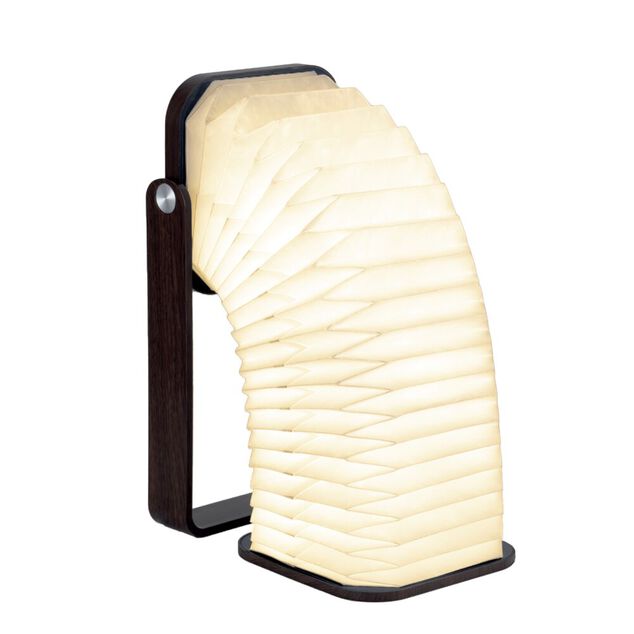 Lampe accord&eacute;on papier et bambou 11,5x10,3xH17,5cm