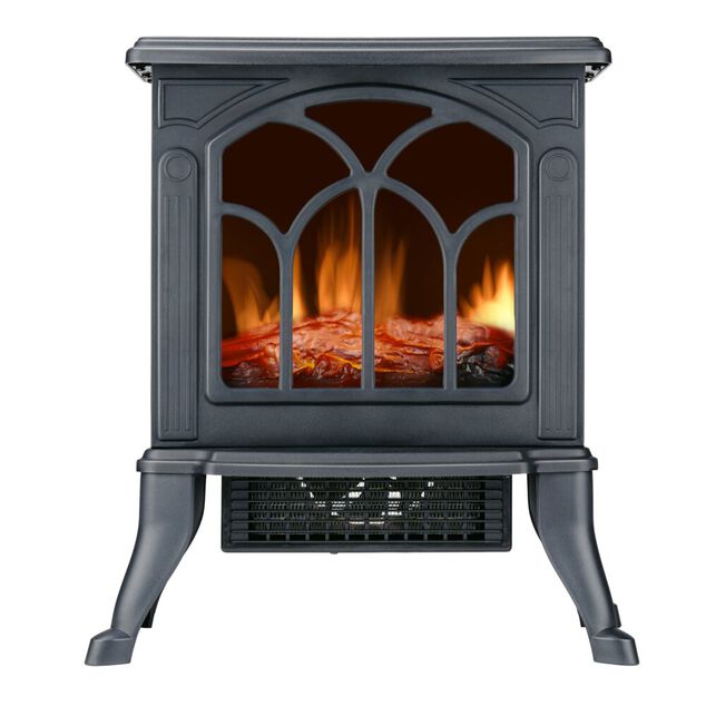 Chemin&eacute;e &eacute;lectrique chauffante 800-1500W effet flamme 37x23xH44cm
