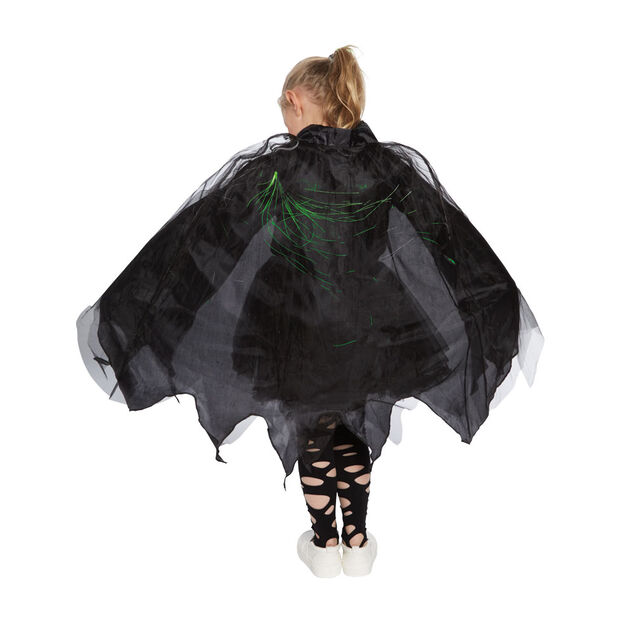 Cape enfant lumineuse noire Halloween