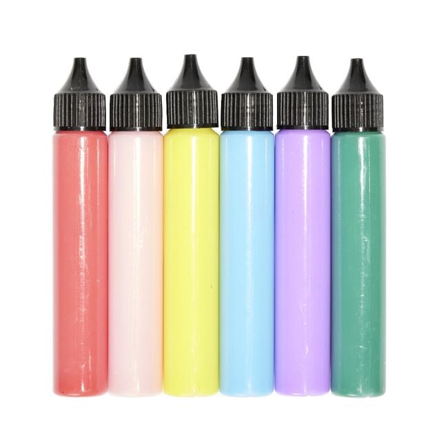 Lot de 6 tubes de peinture 3D acrylique 30ml