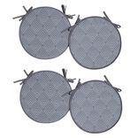 Galette de chaise ronde x4 avec motif Ø38cm (4 modèles)
