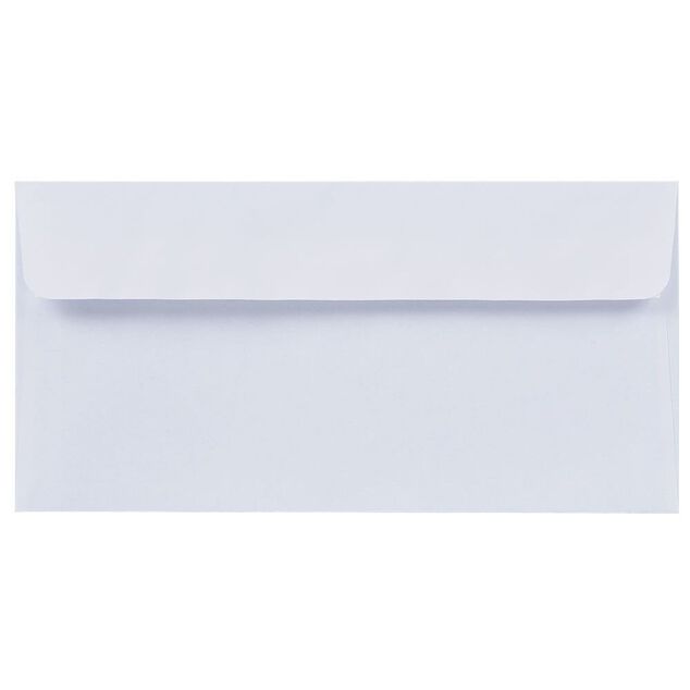 Lot de 50 enveloppes blanches avec bande auto-adh&eacute;sive 11x22cm