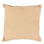 Coussin d&eacute;co nid d'abeille 45x45cm orange