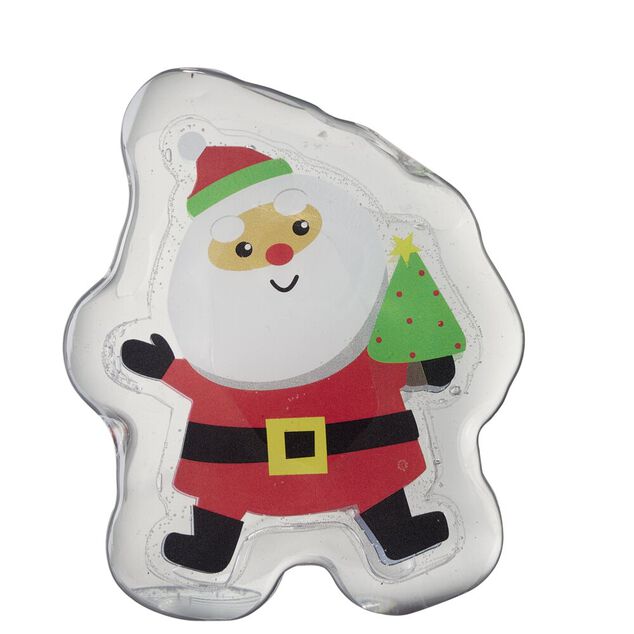 Déco fenêtre sticker gel lumineux Père Noël rouge et blanc (2 modèles)