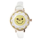 Montre enfant unisexe cadran rond motif soleil bracelet simili &Oslash;3,5xL23cm (2 mod&egrave;les)