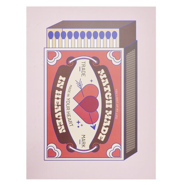 Affiche x3 th&egrave;me amour 30x40cm (2 mod&egrave;les)