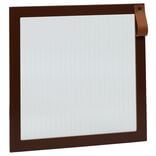 Porte Box Cube 32,2xH32,2x1,2cm bois marron et verre transparent