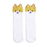 Chaussettes corgi mixte blanc et orange TU