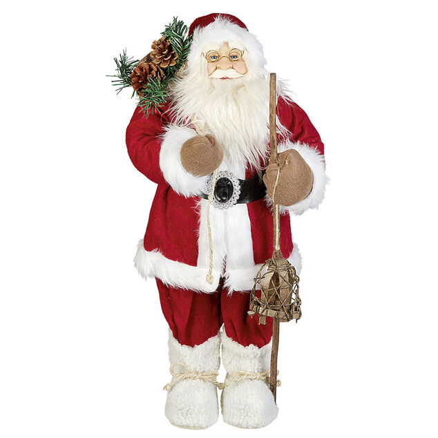 Décoration père noel a poser rouge et blanc