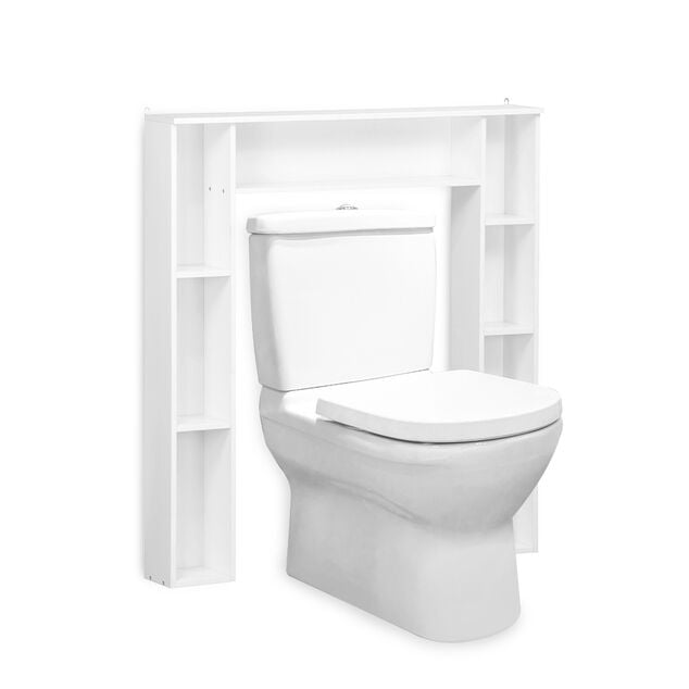 Meuble contour WC blanc