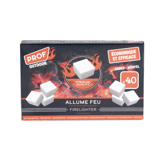 Allume feu cube marron