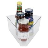 Bac de rangement triangulaire transparent pour frigo 3L