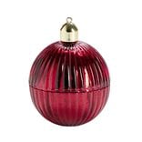 Bougie dans verre forme boule de Noël Ø8xH10,5cm (4 modèles)