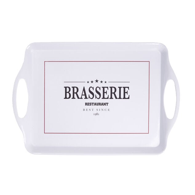 Plateau rectangulaire brasserie restaurant blanc 34x50,5cm