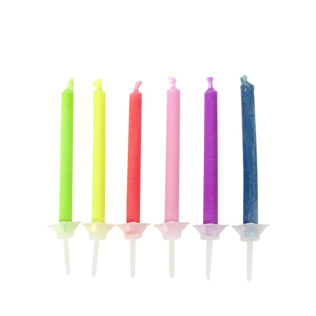 Bougie anniversaire H6cm 6 pièces