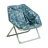 Loveuse pliable Curacao motif feuillage vert olive et noir L69xP85xH80cm