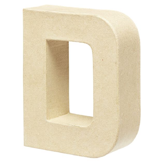 Lettre D &agrave; d&eacute;corer en papier mach&eacute;