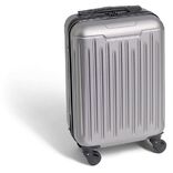 Valise cabine 26L rigide trolley 4 roues amovibles 51cm grise