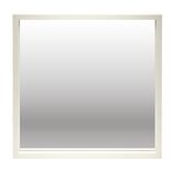 Miroir carré bord bois blanc 39,5x39,5cm