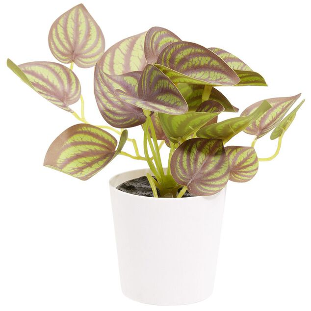 Plante artificielle verte dans pot &Oslash;6xH13cm