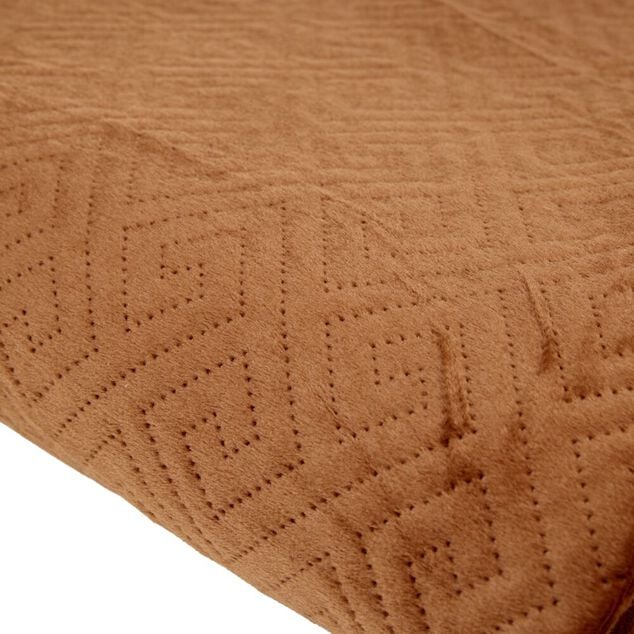 Couvre-lit 2 personnes velours matelass&eacute; 220x240cm (2 mod&egrave;les)