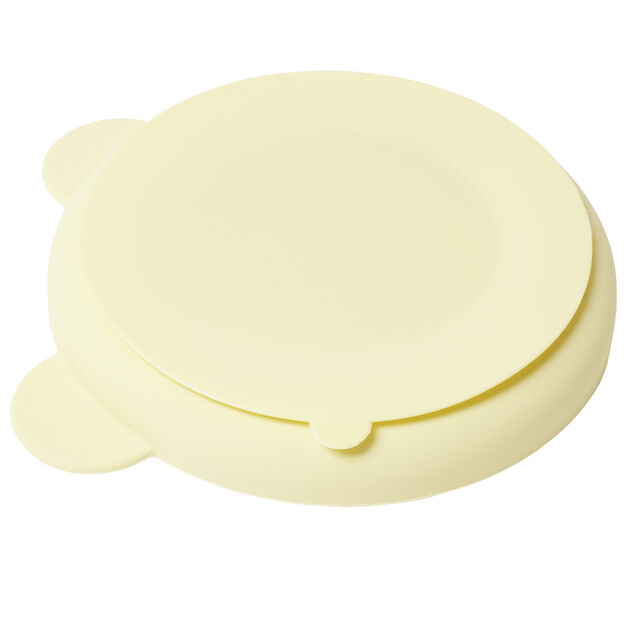 Assiette plate enfant silicone forme ourson 19x17,5xH2cm