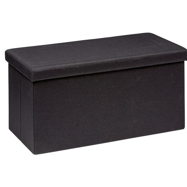 Banc coffre Clara Noir - L76,5 x P38 x H37,5 cm