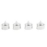 Lot de 4 bougies de table &agrave; LED &Oslash;3,7cm - 2 mod&egrave;les dor&eacute; ou argent&eacute;