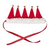 Collier pour chat forme bonnet de lutin grelot &Oslash;15 cm polyester TXS/X rouge