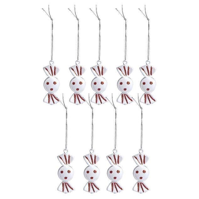Bonbon No&euml;l &agrave; suspendre x9