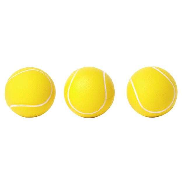 Balle de tennis en mousse jaune &Oslash;6,3cm x3