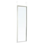 Miroir de porte bois contour blanc H119cm