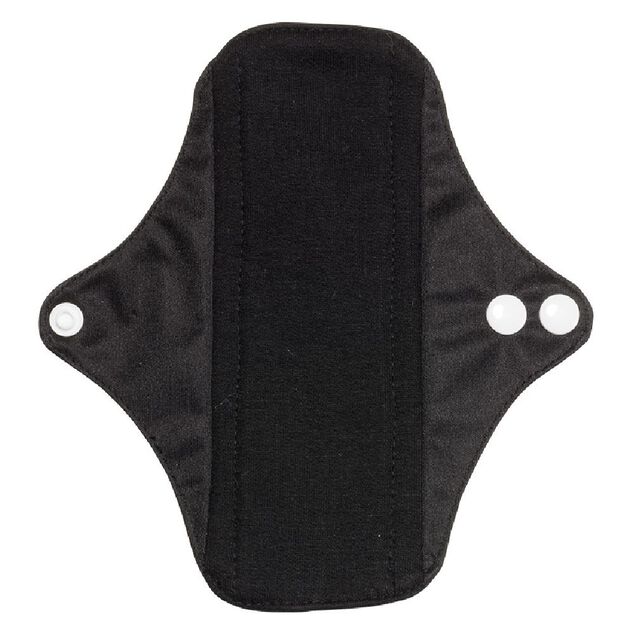 Serviette hygi&egrave;nique lavable noire 100% coton