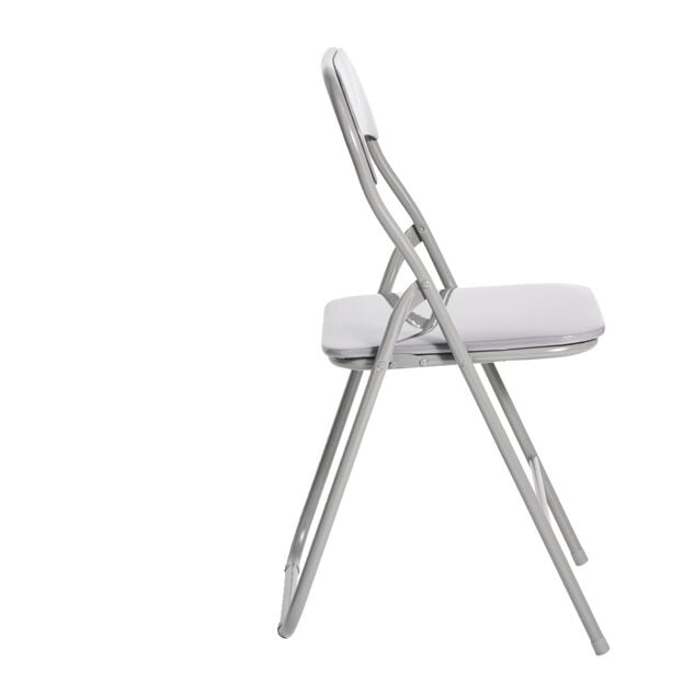 Chaise pliante Tracy m&eacute;tal gris fonc&eacute; L49xP49xH79cm