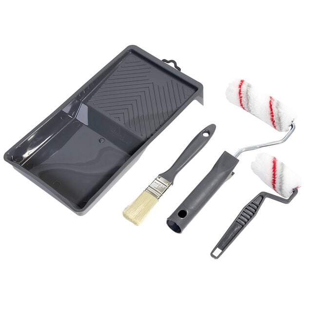 Kit peinture 2 rouleaux/2 supports/1 pinceau/1 bac
