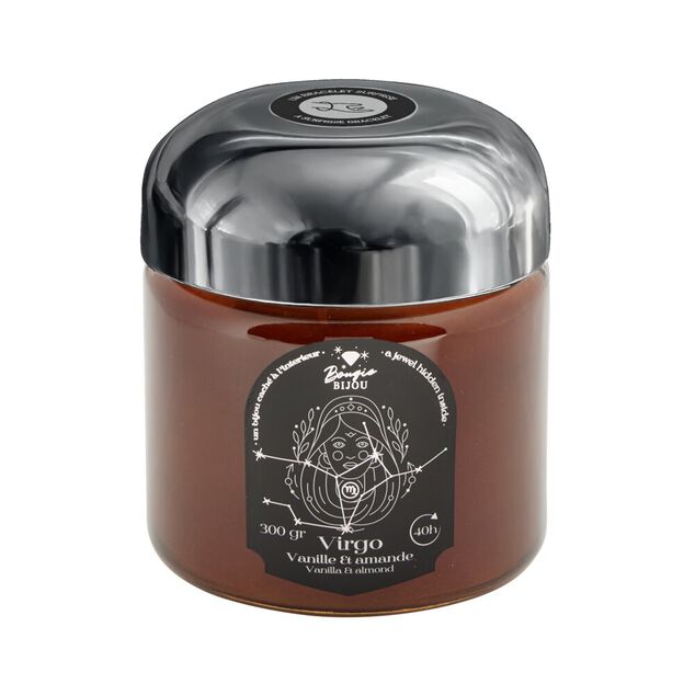 Bougie bijoux bracelet astrologie argent&eacute; verre parfum&eacute;e &Oslash;8xH10,5cm (12 mod&egrave;les)