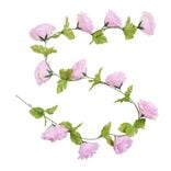 Guirlande de roses artificielles roses L140cm