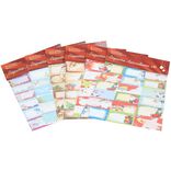 &Eacute;tiquettes autocollantes de No&euml;l X18 (plusieurs mod&egrave;les)