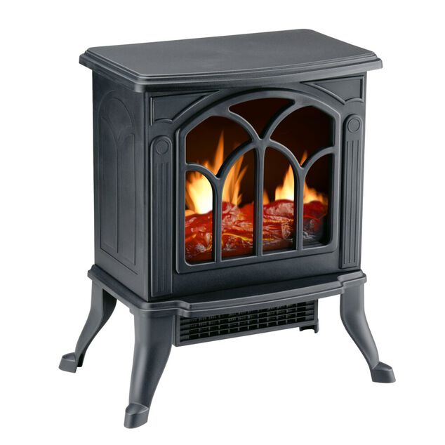 Chemin&eacute;e &eacute;lectrique chauffante 800-1500W effet flamme 37x23xH44cm