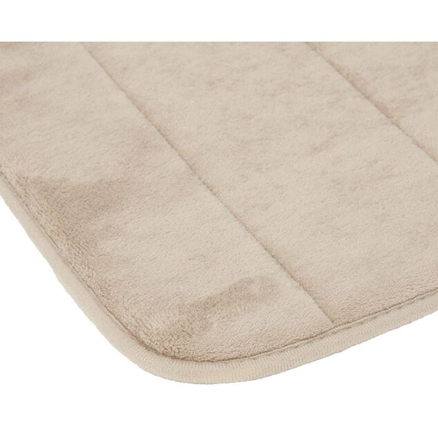 Tapis de salle de bain taupe à mémoire de forme