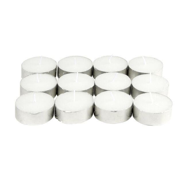 Bougie chauffe-plat x12 blanche 9H