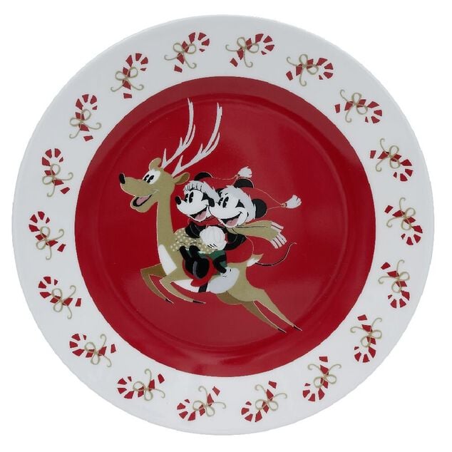 Lot de 4 assiettes dessert Disney Mickey porcelaine &Oslash;19cm