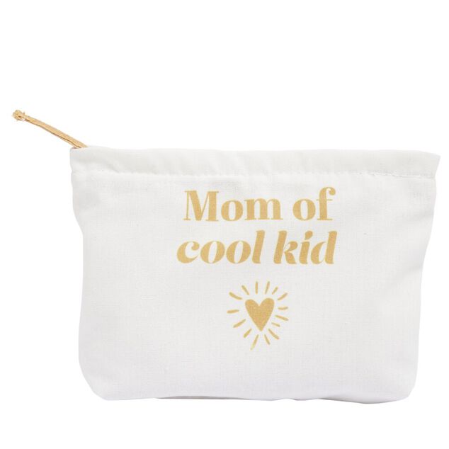 Pochette cosmétique polycoton Love pour maman 17x20cm (4 modèles)