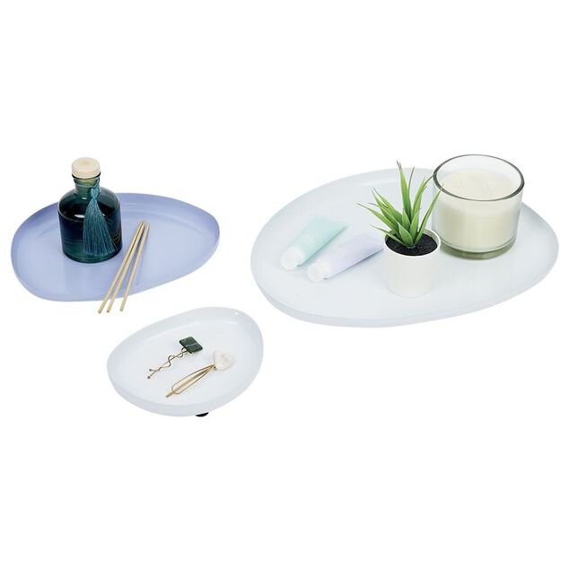 Lot de 3 vides poches fer bleu et blanc S M L
