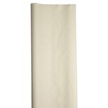 Nappe damassée blanc lin en papier 6 m