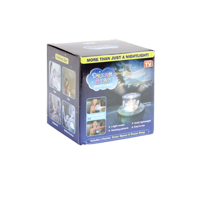 Veilleuse projecteur lumineux rotatif - 2 mod&egrave;les espace ou oc&eacute;an