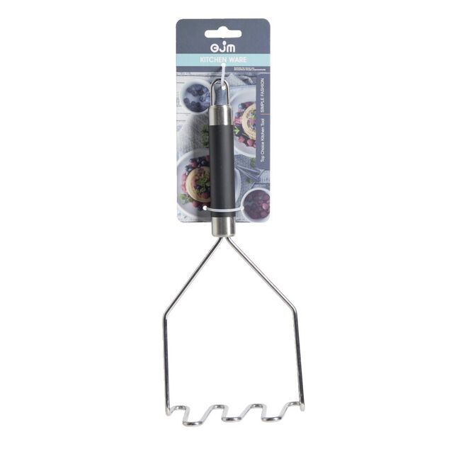 Presse purée en inox avec manche plastique H.26cm