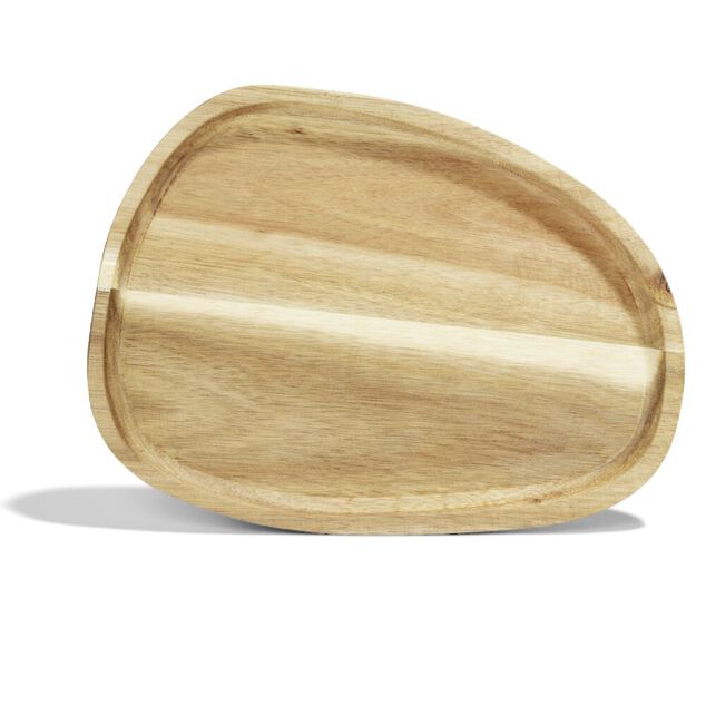 Plateau en bois d'acacia ovale 20x28cm