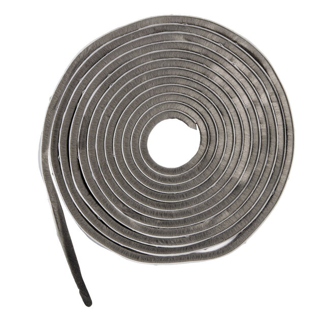 Joint brosse adh&eacute;sif d'isolation pour porte et fen&ecirc;tre 9mmx6m blanc