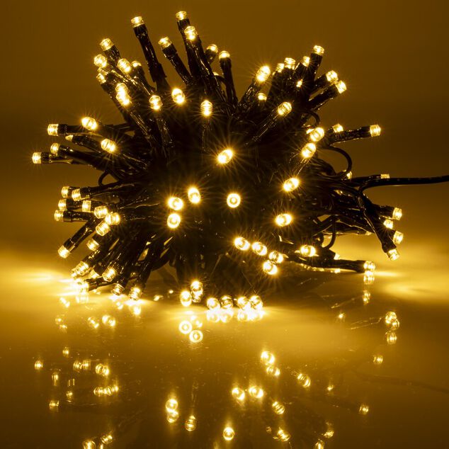 Guirlande de No&euml;l lumineuse 120LED flash blanc chaud L890cm